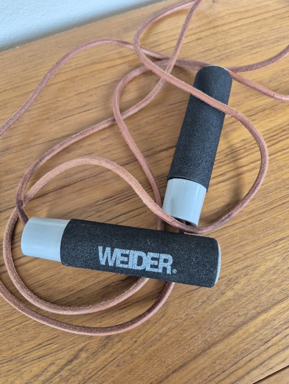 Weighted Leather Ball Bearing Jump Rope Weider